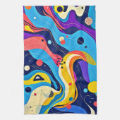 Kosmische Rhythmuskunst Geschirrtuch (Vertikal)