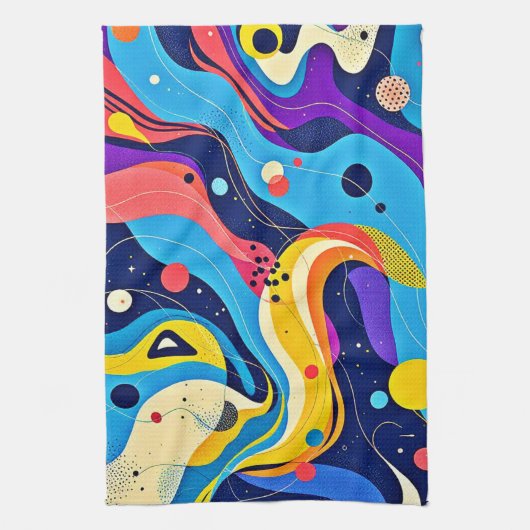 Kosmische Rhythmuskunst Geschirrtuch (Vertikal)