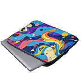 Kosmische Rhythmuskunst Laptopschutzhülle (Vorne Knopf)