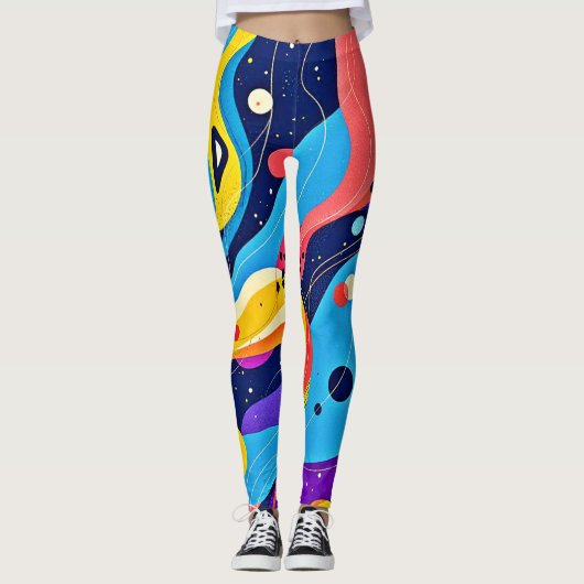 Kosmische Rhythmuskunst Leggings (Vorderseite)
