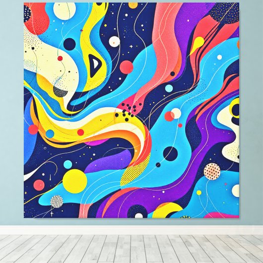 Kosmische Rhythmuskunst Leinwanddruck (Insitu (Holzboden))