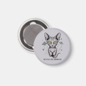 Kosmische Richter-Sphynx-Katze-Kunst Magnet (Vorderseite/Rückseite)