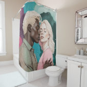 kosmische Romantik Duschvorhang (Beispiel)