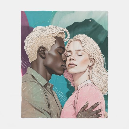 kosmische Romantik Fleecedecke (Vorderseite)