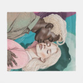 kosmische Romantik Fleecedecke (Vorderseite (Horizontal))