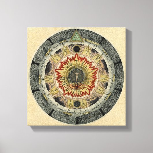 Kosmische Rose Mandala Leinwanddruck (Vorderseite)