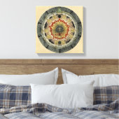 Kosmische Rose Mandala Leinwanddruck (Insitu (Schlafzimmer))