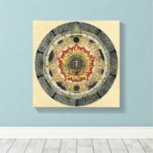 Kosmische Rose Mandala Leinwanddruck (Insitu (Holzboden))