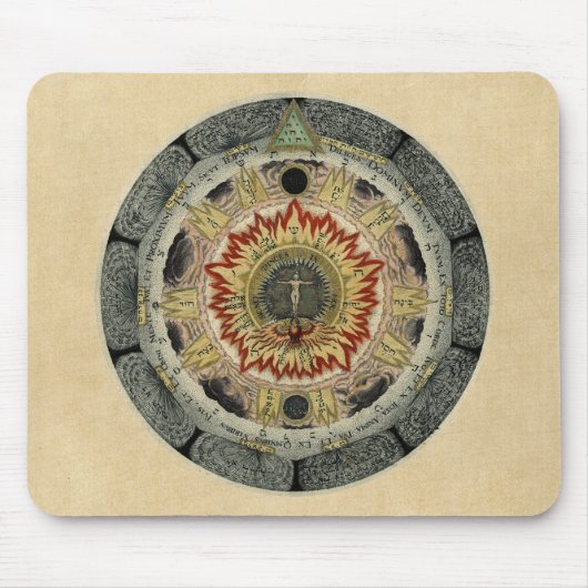 Kosmische Rose Mandala Mousepad (Vorne)