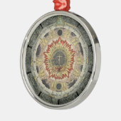 Kosmische Rose Mandala Silbernes Ornament (Links)