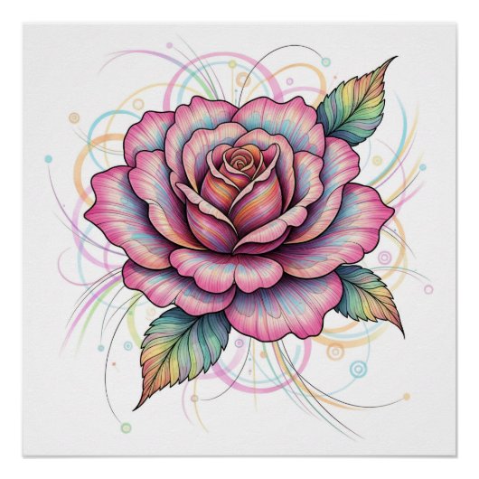 Kosmische Rose Poster (Vorderseite)