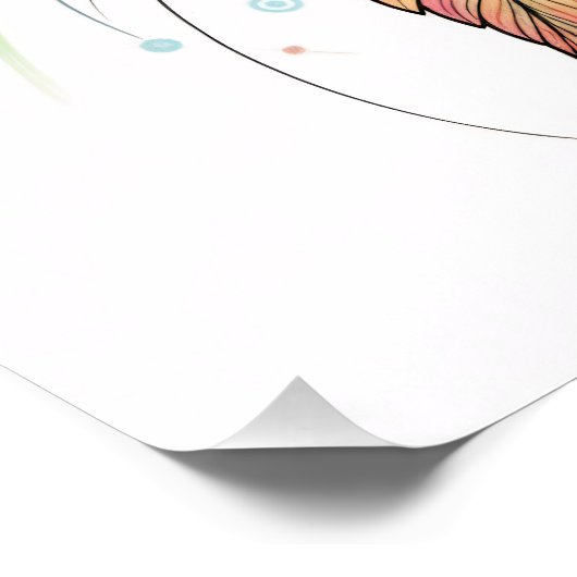 Kosmische Rose Poster (Ecke)