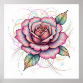 Kosmische Rose Poster (Vorne)