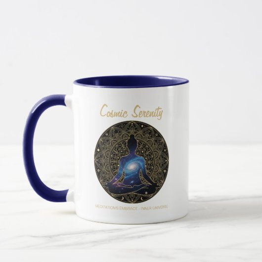 Kosmische Ruhemeditation – Galaxie-Mandala  Tasse (Links)