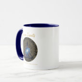 Kosmische Ruhemeditation – Galaxie-Mandala  Tasse (Vorderseite Links)