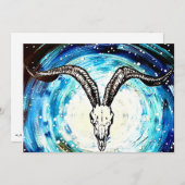 Kosmische Schädelkunst Feiertagskarte (Vorne/Hinten)