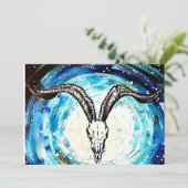 Kosmische Schädelkunst Feiertagskarte (Stehend Vorderseite)