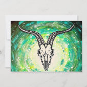 Kosmische Schädelkunst Feiertagskarte (Vorderseite)