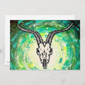 Kosmische Schädelkunst Feiertagskarte (Vorne/Hinten)