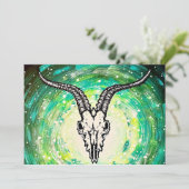 Kosmische Schädelkunst Feiertagskarte (Stehend Vorderseite)