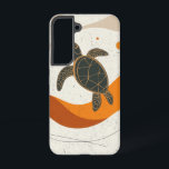 Kosmische Schildkrötenbahn - Handy-Fall Samsung Galaxy Hülle<br><div class="desc">Eine Schildkröte reitet die kosmischen Wellen in diesem symbolischen Design,  die die geerdete Stärke und die langsame,  stetige Reise des Lebens darstellen.</div>