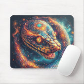 kosmische Schlange mit glühenden Schuppen Mousepad (Mit Mouse)