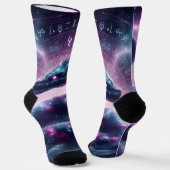Kosmische Schlange Zodiac Galaxie Astrologie Socken (Gewinkelt)