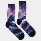 Kosmische Schlange Zodiac Galaxie Astrologie Socken (Rechts)