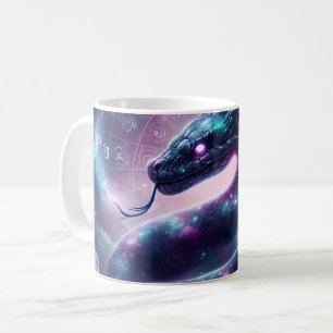 Kosmische Schlangenzodiak-Galaxie-Astrologie Kaffeetasse