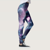 Kosmische Schlangenzodiak-Galaxie-Astrologie Leggings (Rechts)