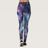 Kosmische Schlangenzodiak-Galaxie-Astrologie Leggings (Rückseite)