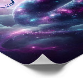 Kosmische Schlangenzodiak-Galaxie-Astrologie Poster (Ecke)