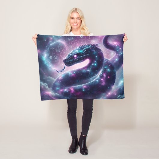 Kosmische Schlangenzodiakgalaxie Astrologie Fleecedecke (Beispiel)