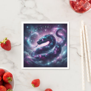 Kosmische Schlangenzodiakgalaxie Astrologie Serviette