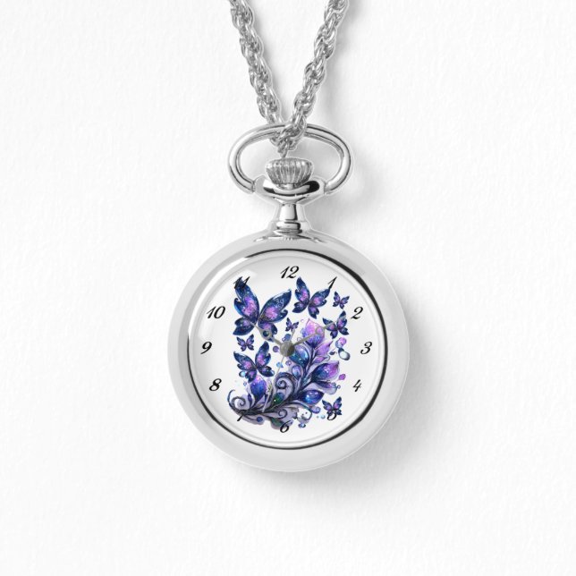 Kosmische Schmetterlinge   Armbanduhr (Vorderseite)