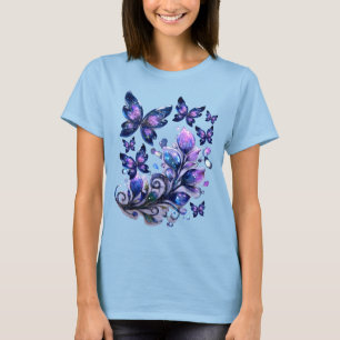Kosmische Schmetterlinge Funkeln T-Shirt