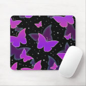 Kosmische Schmetterlinge in Lila Mousepad (Mit Mouse)