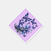 Kosmische Schmetterlinge Rosa Serviette (Ecke)