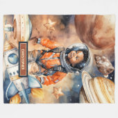 Kosmische Schnürsenkel Blanket Black Skin Boys Wel Fleecedecke (Vorderseite (Horizontal))