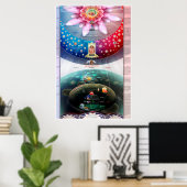 Kosmische Schöpfung - Die materiellen und spiritue Poster (Heimbüro)