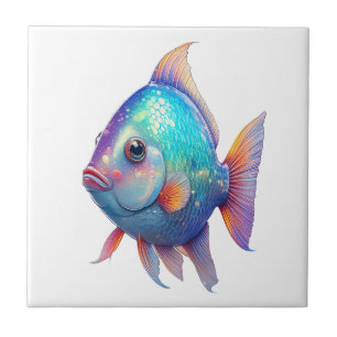 Kosmische Schuppen Fisch Fliese