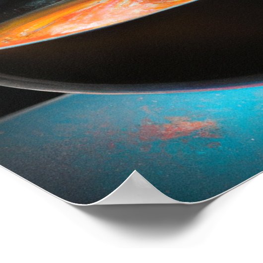 Kosmische Schüssel mit Suppentor digitale Kunsttap Poster (Ecke)