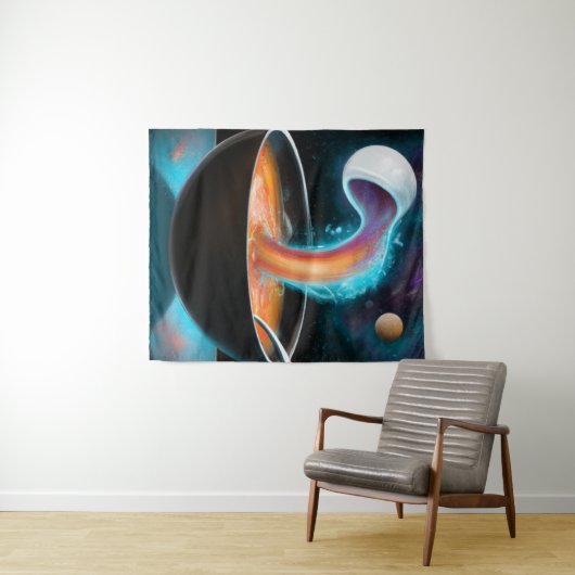 Kosmische Schüssel Suppe Portal digitale Kunst Wandteppich (Beispiel (Horizontal))