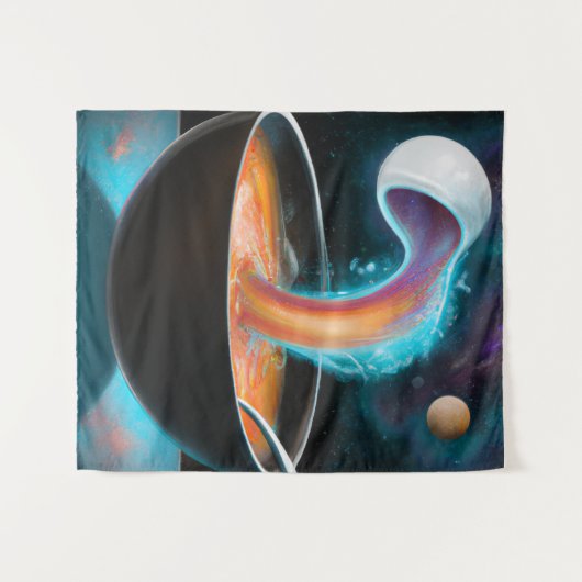 Kosmische Schüssel Suppe Portal digitale Kunst Wandteppich (Vorderseite (Horizontal))