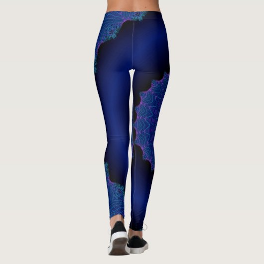 Kosmische schwarzes Loch Blacklight Leggings (Rückseite)