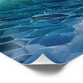 Kosmische Schwellungen Seascape Poster (Ecke)