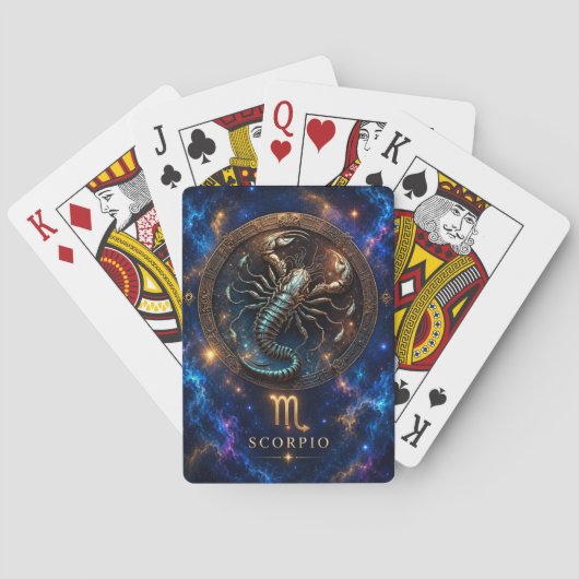 Kosmische Scorpio-Spielkarten Spielkarten (Rückseite)