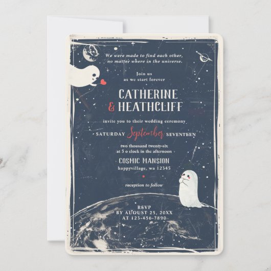 Kosmische Seeleute einladen Einladung (Vorderseite)