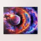 Kosmische Sicht junger Astronomen auf den mystisch Puzzle (Horizontal)