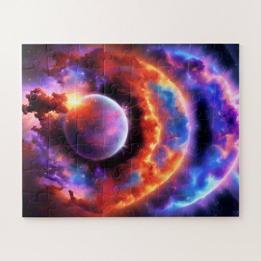 Kosmische Sicht junger Astronomen auf den mystisch Puzzle (Horizontal)